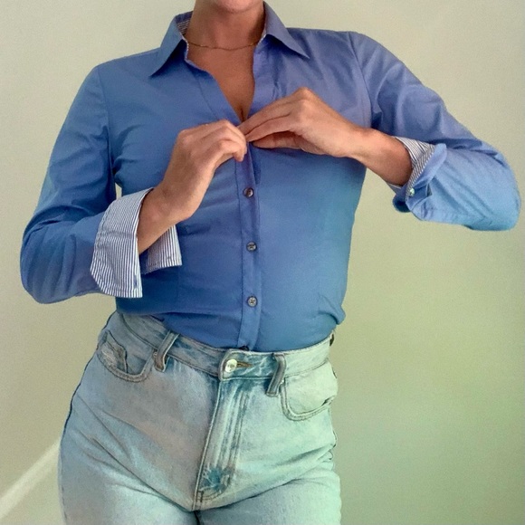 Y2k vintage Express stretch button down shirt - Picture 2 of 13